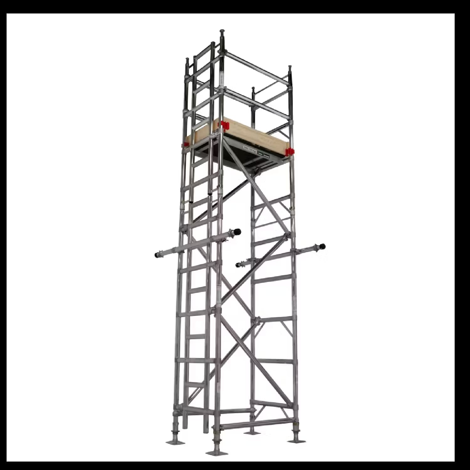 Lift shaft scaffold tower